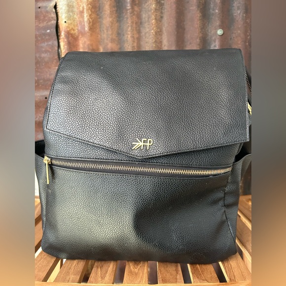 Freshly Picked Black leather Backpack Gold hardware - Picture 2 of 8